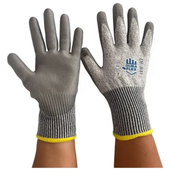 Guante Anticorte Gisa, A4, Fibra HDPE, Color Gris